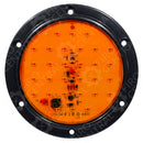LUZ PLANA 12V 4" 30 LED AMBAR REDONDO + LUZ  - Iluminación - - Firo Central