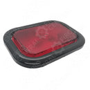 LAMPARA RECTANGULAR 12V 21W ROJO BASE DE HULE Y C/CONECTOR  - Iluminación - - Firo Central